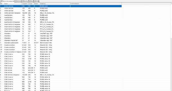 Cabinet Vision cutlist in Alphacam