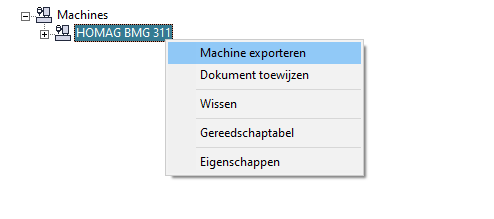 Machine exporteren met Compass Software