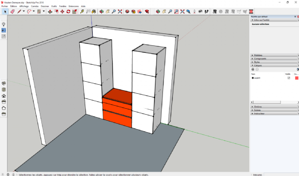 Inrichting van Dynaplan meubels in Sketchup